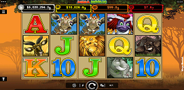 Mega Moolahのプレイ画面