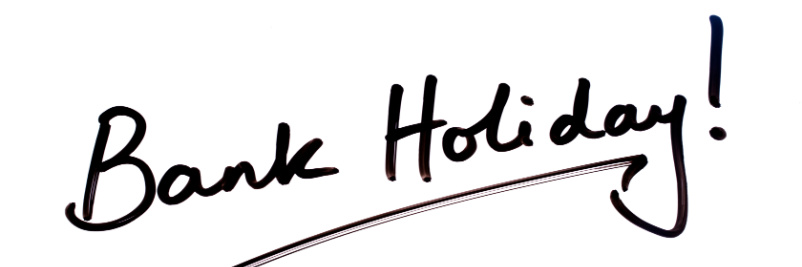 bank holidayの文字