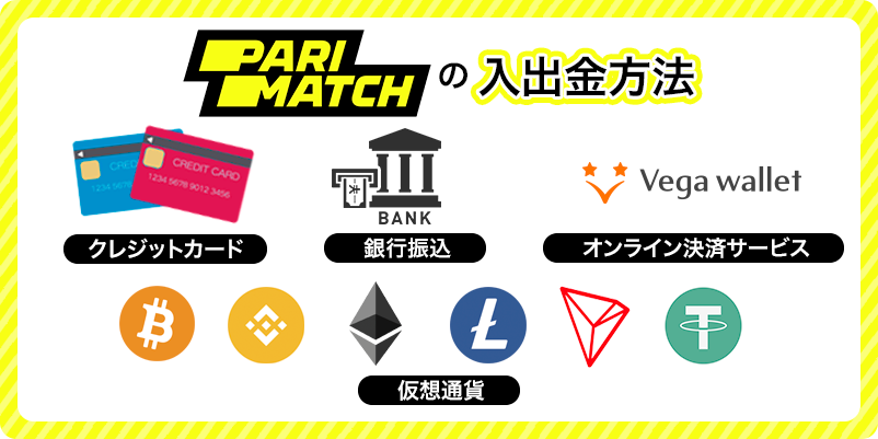 パリマッチカジノの入出金方法