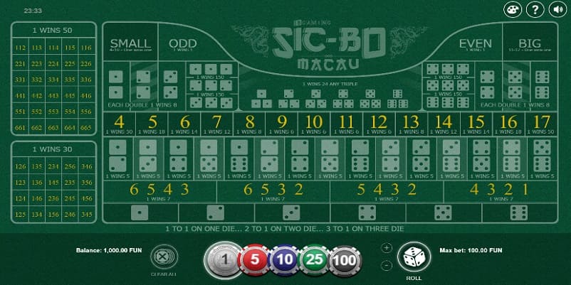 シックボー（大小・タイサイ）画像