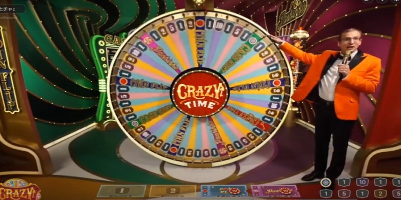 クレイジータイムのホイールが回転開始する画像