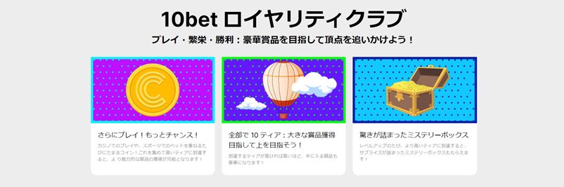 10BETのロイヤリティプログラム