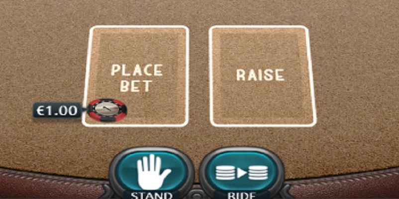 レッドドッグのSTANDかRAISEを選択する画面