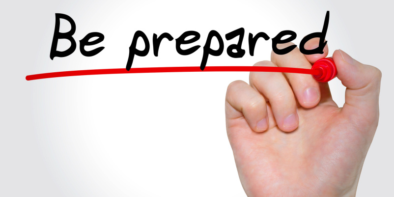Be preparedの文字が書いてある画像