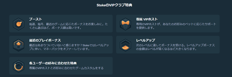 ステークカジノのVIP